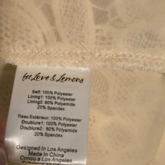 For Love & Lemons Sleeveless Coco Lace Corset Mini Dress Size L NWT - Picture 13 of 14